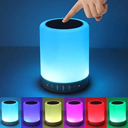 Smart Touch Lamp with Bluetooth Speaker – 5-in-1 Night Light, Music, and Mood!