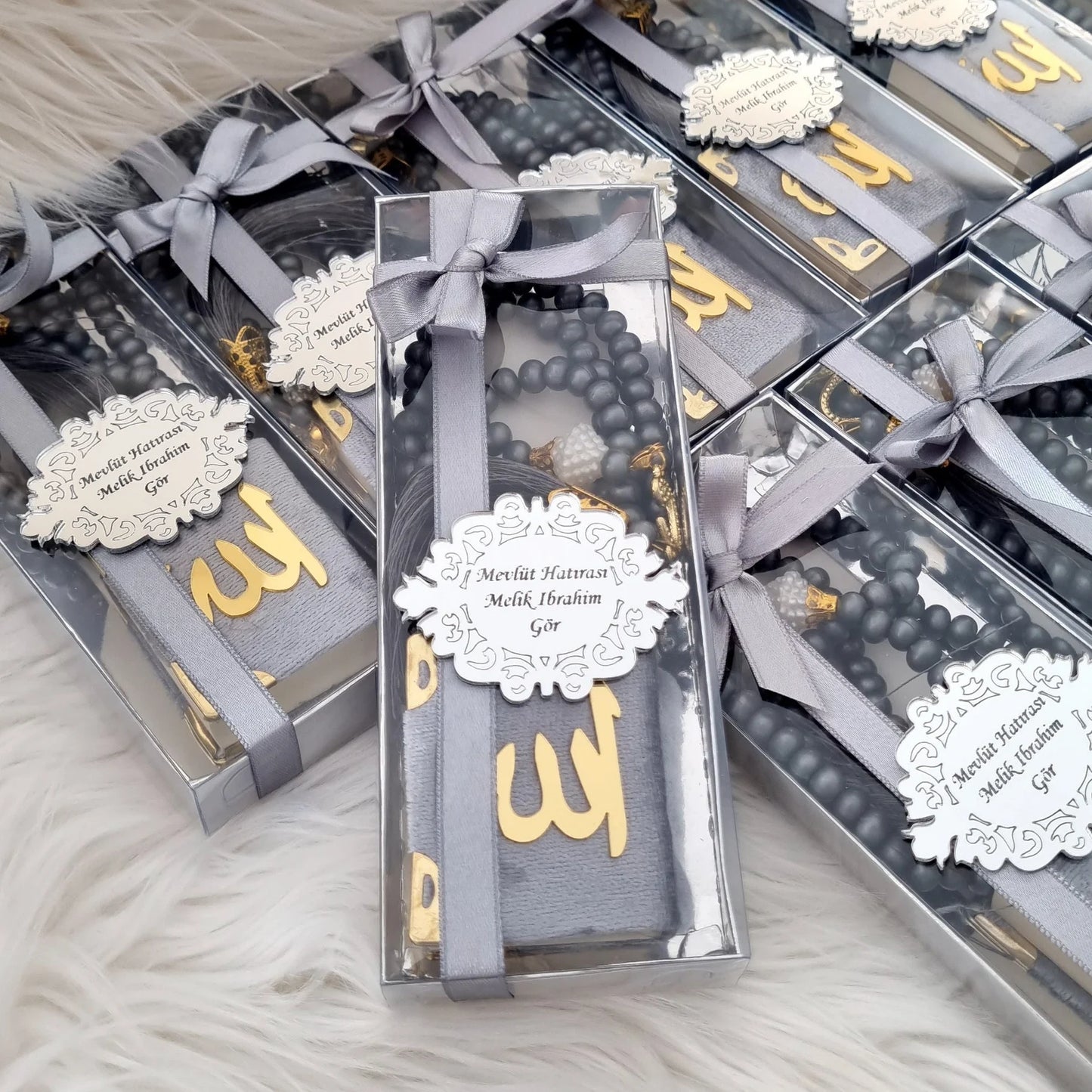 Luxury Velvet Mini Quran & Tasbih Gift Set – Islamic Favors